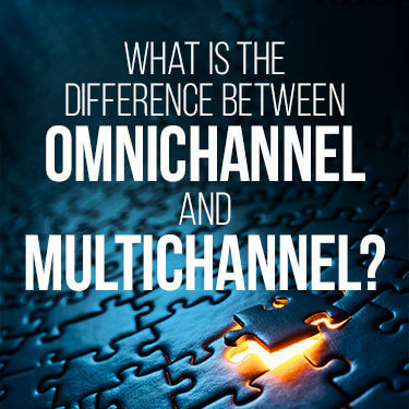 Omnichannel order management over interlocked puzzle pieces with one lifted slightly and glowing underneath